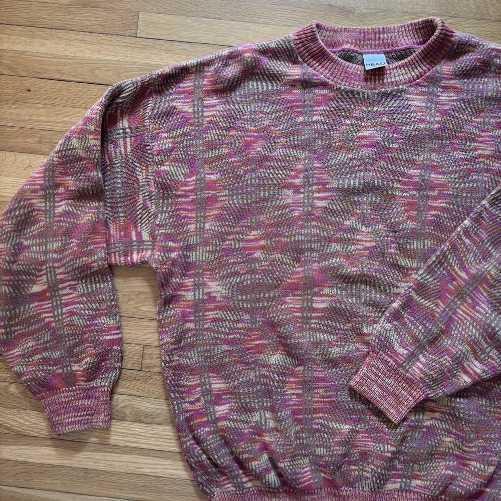 Vintage Head Sportswear CrewNeck Sweater Mens Large Unisex 100% Cotton 90s USA